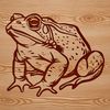 A digital illustration of a toad in a simple style, suitable for various designs.