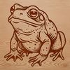 Stylized Toad Illustration An illustration of a toad in a stylized format, suitable for digital design and cutting projects.