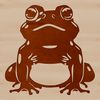 Vector Wildlife SVG Image A close-up illustration of a wild animal toad in a vector format.