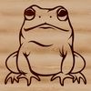 Toad Silhouette A vector graphic representation of a common wild animal species.
