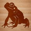 Toad Illustration in Neutral Colors A simple illustration of a toad in a neutral color palette, suitable for vector design.