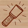 SVG illustration of a torch, ideal for outdoor activities like camping.