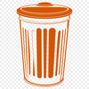 Clean Design Icon An SVG design element featuring a basic trash bin icon with no background.