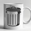 Clean and Simple Trash Bin Icon Illustrated vector trash can icon for graphic design projects.