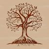 Tree Silhouette Vector Illustration A detailed, scalable illustration of a tree for use in digital design.