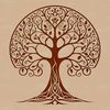 Beautiful Nature Silhouette A stylized illustration of a tree with intricate details suitable for vector design and cutting machine use.