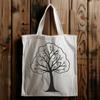 Stylized Tree Graphic Design A stylized illustration of a tree, suitable for vector design projects.