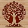 Elegant Nature Scene Vector Graphics An elegant vector graphic depiction of a single tree in a natural setting.