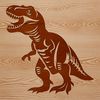 Prehistoric T Rex Dinosaur Design A detailed, high-quality SVG image of a roaring T Rex dinosaur, suitable for digital use in various design applications.