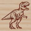 Free Vector T Rex Illustration A vector graphic representation of a T Rex, suitable for cutting and crafting with a Cricut or other cutting machine.