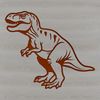 T Rex Illustration in SVG Format A large prehistoric dinosaur with a distinctive crest on its head, illustrated in a vector style.