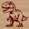 A large carnivorous dinosaur from the Cretaceous period, depicted in a detailed vector graphic.