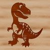 Prehistoric Baby Dino Vector A prehistoric baby dinosaur, a T Rex, in vector format.