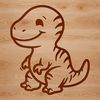 A prehistoric dinosaur with a small body and short arms, from the Cretaceous period.