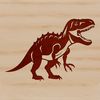 Dinosaur Silhouette A large, carnivorous dinosaur with sharp teeth, reminiscent of the prehistoric era.