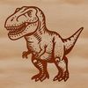 A prehistoric dinosaur, specifically a Tyrannosaurus Rex, depicted in vector art format.