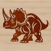 A detailed illustration of a Triceratops dinosaur, suitable for vector graphics and cutting machine designs.