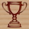 Beautiful Gold Trophy Illustration A detailed 3D illustration of a gold-plated sports trophy with a medal and ribbon.