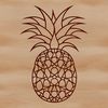 Colorful Stylized Pineapple Design SVG File A stylized illustration of a pineapple fruit in various forms of digital file formats including vector art.