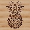 Wholesome Pineapple Illustration Vector graphic representation of a whole pineapple, ideal for digital art and craft applications.