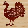 Stylized Farm Bird Illustration An SVG vector graphic design featuring a stylized representation of a popular holiday bird.