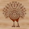 Turkey Graphics Clip Art A graphic representation of a domesticated turkey in a farm setting.