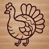 Turkey Illustration An illustration of a turkey, a popular subject in vector design and often used as clip art for various purposes.