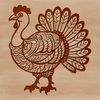 Domesticated Bird Vector Graphic A vector graphic representation of a domesticated bird often featured in holiday decorations and seasonal themes.