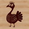 A detailed illustration of a domesticated turkey, suitable for various digital designs.