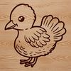 Domestic Turkey Silhouette An illustration of a domesticated turkey standing on grass.