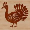 Farm Friends SVG Turkey Vector illustration of a farm animal, suitable for Christmas or Thanksgiving decorations.