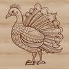 Decorative Turkey SVG File A colorful illustration of an ornate turkey, suitable for various uses including craft projects and decorations.