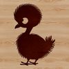 Turkey Silhouette SVG File for Download A realistic illustration of a domesticated turkey with feathers and beak.