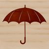 Colorful Umbrella Icon Vector illustration of a colorful umbrella on a rainy day.