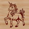 Colorful Unicorn SVG Clipart A colorful illustration of a mythical unicorn with a flowing mane and tail, suitable for various design projects.