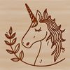 Myths Come to Life in Vector Form A fantasy mythical creature with a horse head and horn in vector format.
