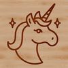Line Art Fantasy Creature A simple line drawing of a mythical creature with a horse-like head, often associated with fairy tales.
