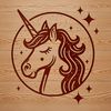 A fantastical mythical creature with a horse's body and a single horn on its head.