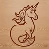 Enchanting Mermaicorn Creature A mythical creature with the upper body of a mermaid and the lower body of a unicorn.