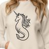 Magical Equine Mermaid A mythical creature with the upper body of a mermaid and lower body of a horse, depicted in vector design.