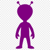 Alien silhouette designed with vector art, suitable for cutting machine and laser engraving projects.