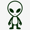 An extraterrestrial alien character designed as a vector graphic for commercial use.