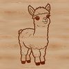 Free SVG Alpaca Clip Art Design for Cutting Machines Alpaca illustration in vector format, suitable for digital design and cutting machine use.