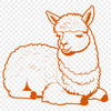 Free SVG Alpaca Graphics for Crafting A resting South American camelid with a soft coat.