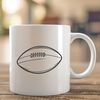 Textured Ball Design Vector Illustrated American football with textured surface and stitched panel design.