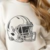 American Football Icon Design An illustration of a football helmet with laces and padding, commonly used in the sport of American football.