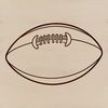 American football with laces and panels, suitable for vector design and cutting machine stencils.