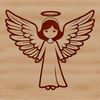 Free Scalable Angel Graphic A simple design of an angel with wings and halo created as a scalable SVG image.