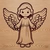 Illustrative angel design as a vector graphic illustration.