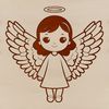 Angel vector illustration in a minimalist design style